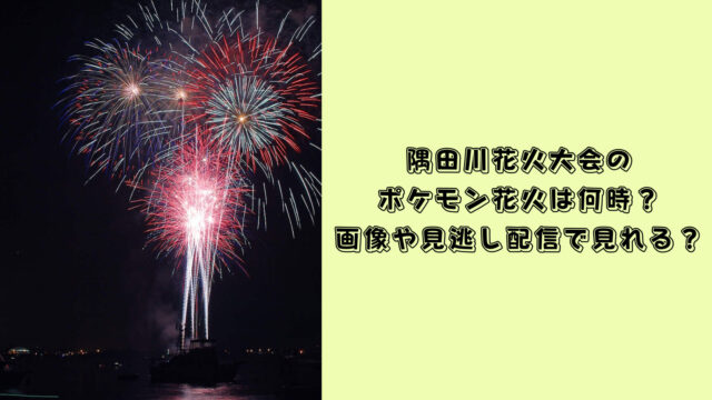 隅田川花火大会　ポケモン