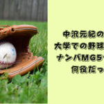 中沢元紀　高校